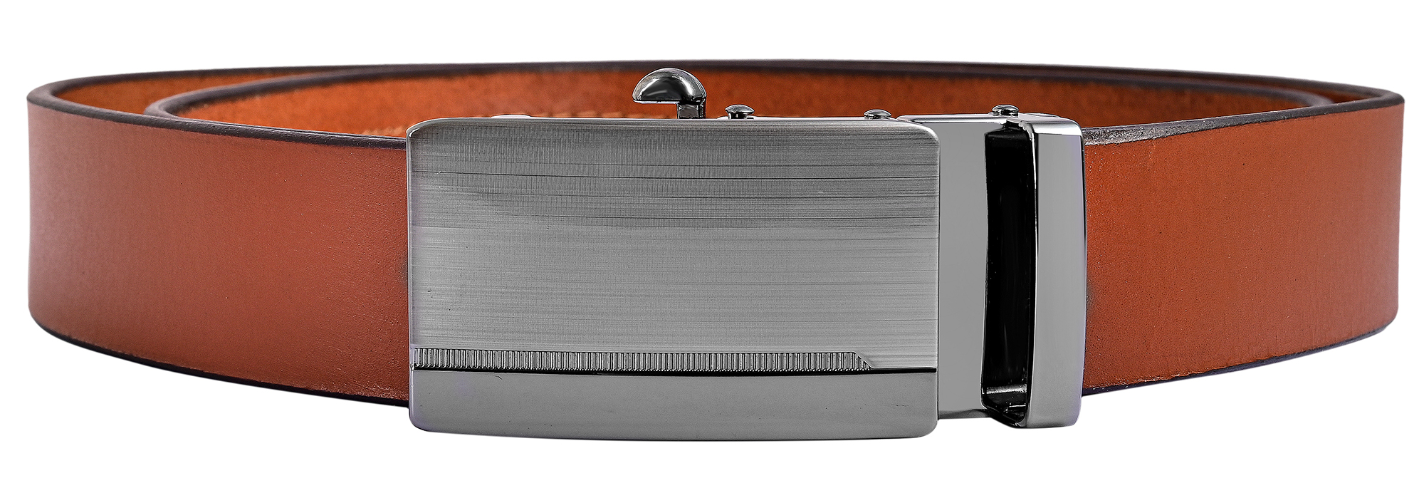 Leonardo Verrelli Echtleder Automatik-Gürtel, max. 100 cm/ 35 mm, braun (tan) - kürzbar