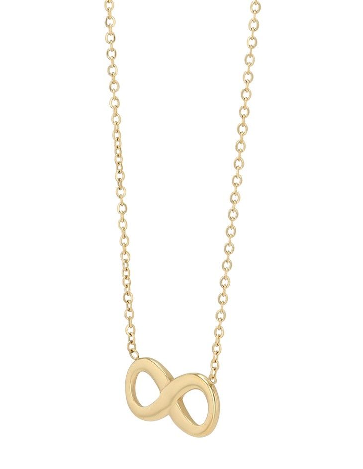 Akzent Infinity-Halskette "Idris" aus Edelstahl, 43+5 cm, goldfarben