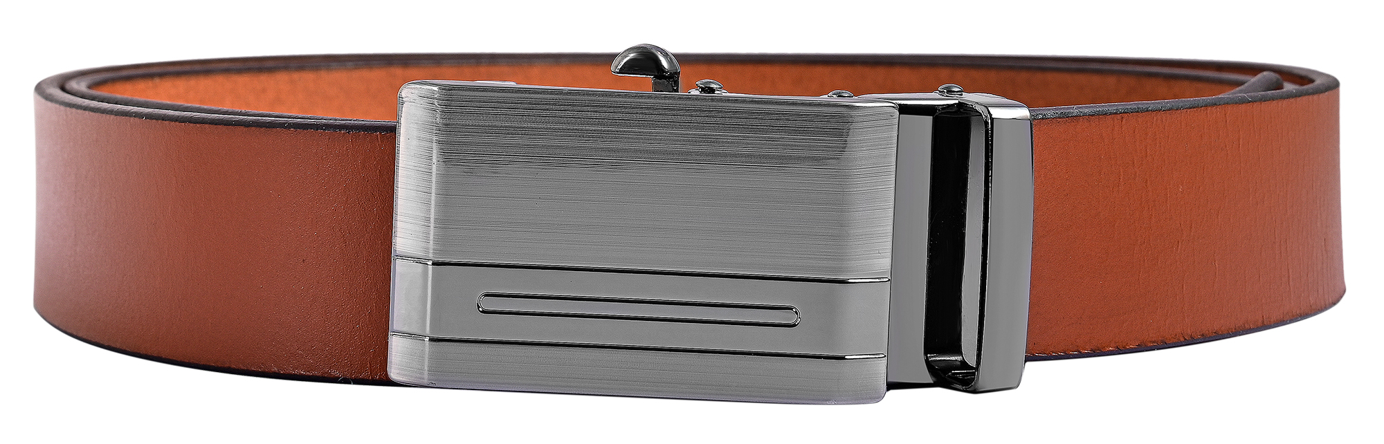 Leonardo Verrelli Echtleder Automatik-Gürtel, max. 120 cm/ 35 mm, braun (tan) - kürzbar