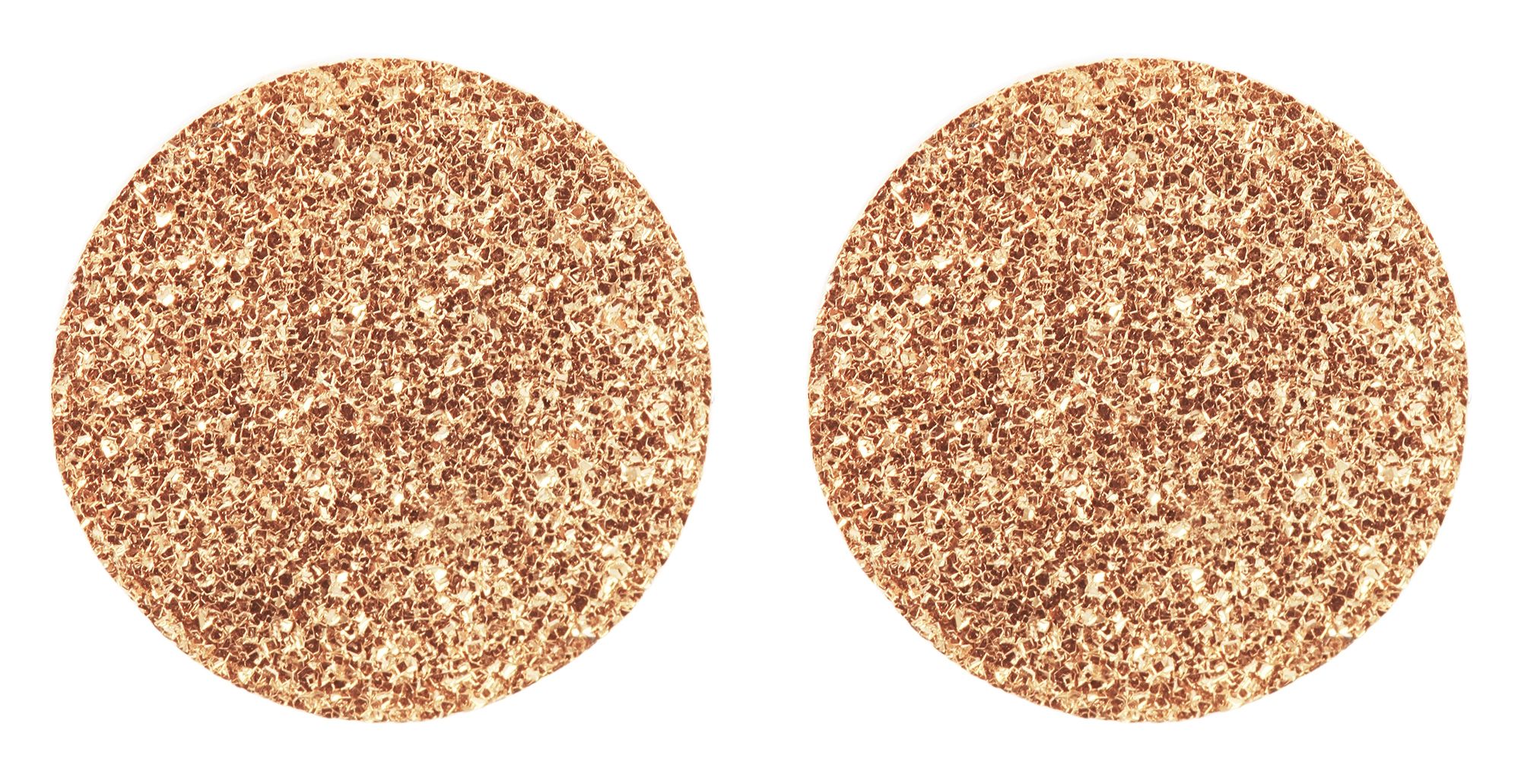 "Cameron", Edelstahl Ohrstecker - Plättchen Ø 10 mm, sandgestrahlt rosegoldfarben