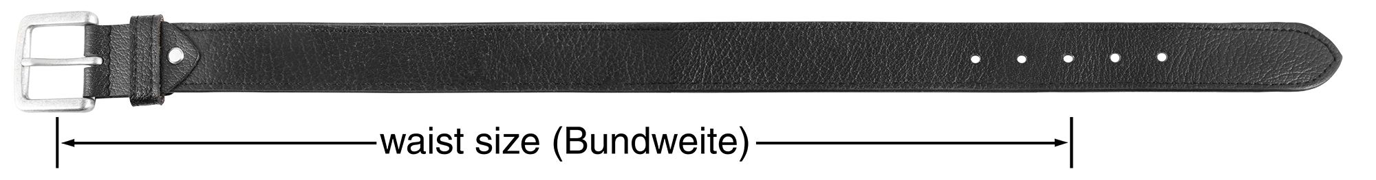 Leonardo Verrelli Echt Leder Gürtel, schwarz