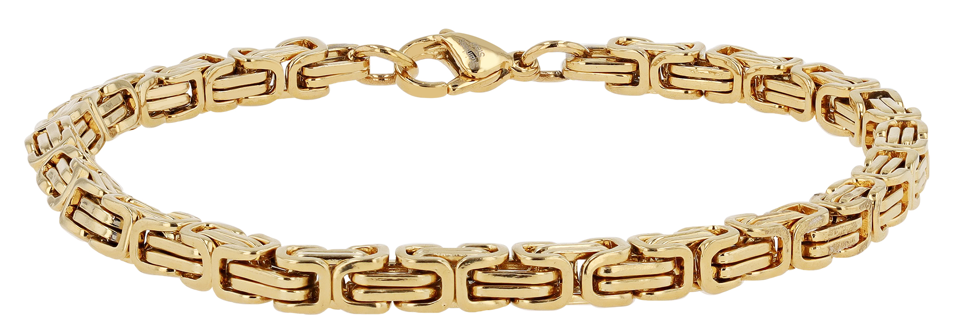 "Calista" Königskette Armband, Edelstahl, 20 cm/ 4 mm, goldfarben