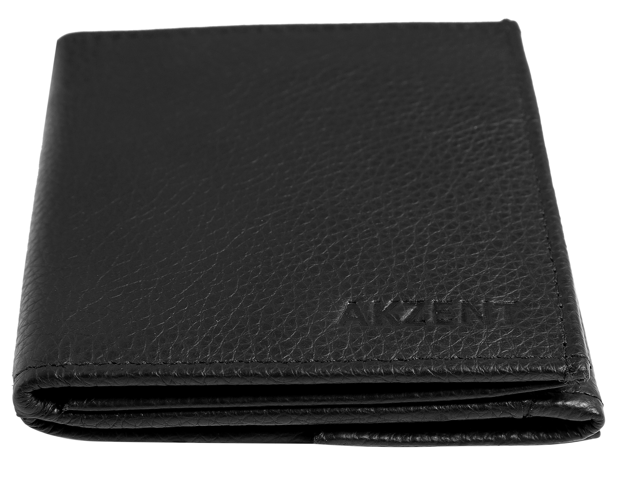 Akzent Echtleder (Nappa) Herren Geldbörse "Wiener Schachtel", RFID, schwarz