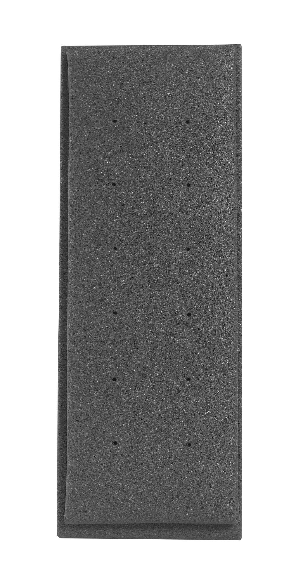 Aufsteller für 6 Paar Ohrstecker (Dekoserie Soft), PU-bezogen, 13,7 cm, grau