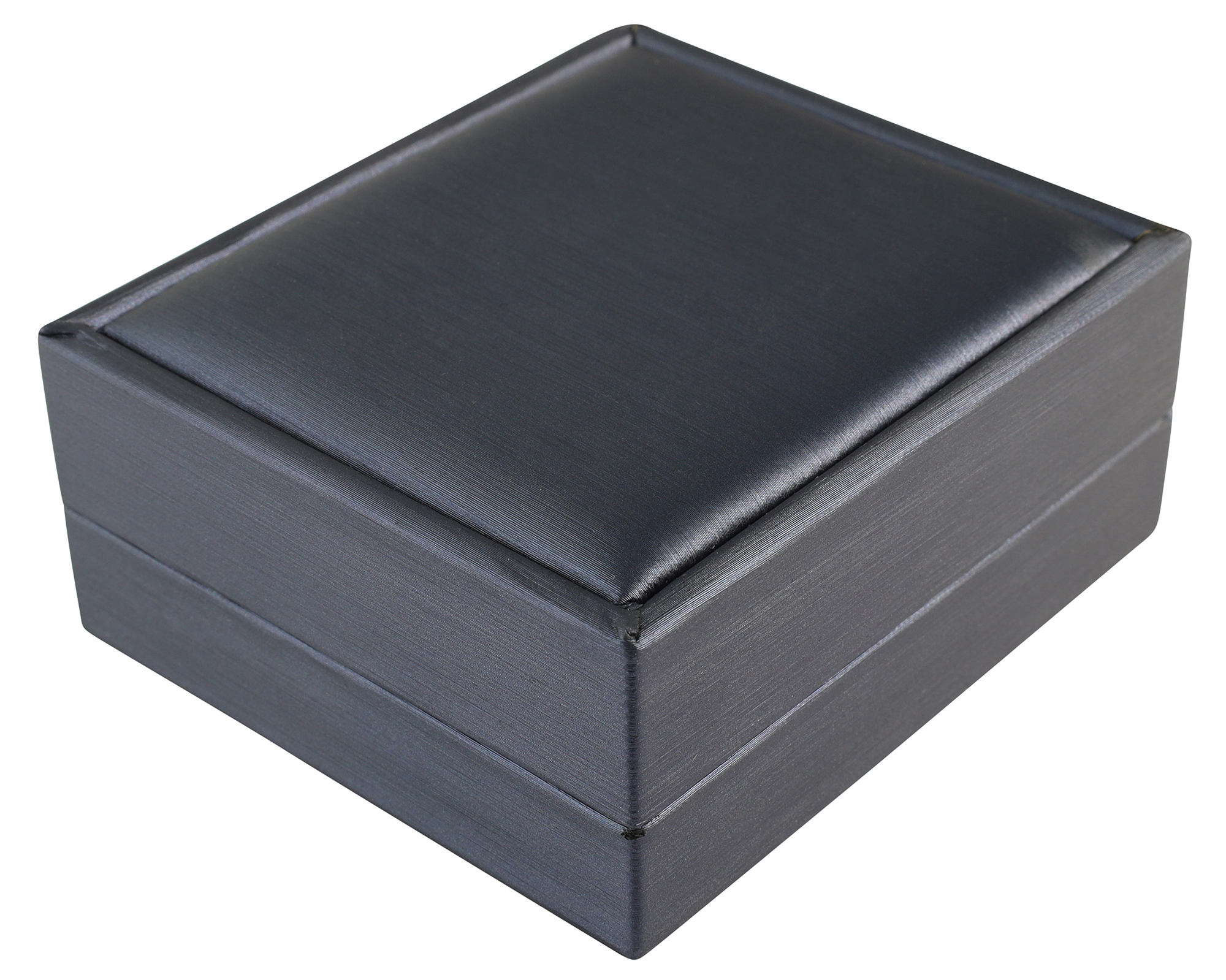 Edle Schmuck-Klappboxen (Ketten), Metallic-Blau & Samt schwarz – VE: 10 Stück
