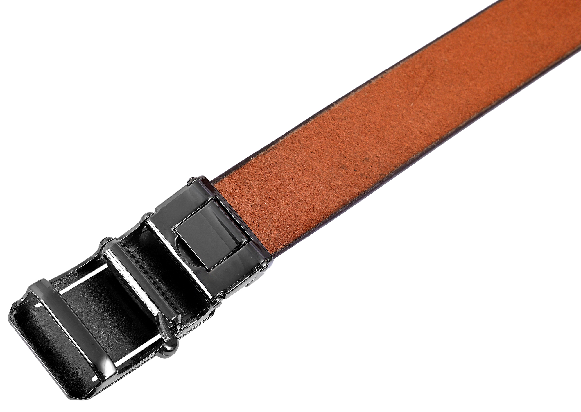 Leonardo Verrelli Echtleder Automatik-Gürtel, max. 110 cm/ 35 mm, braun (tan) - kürzbar