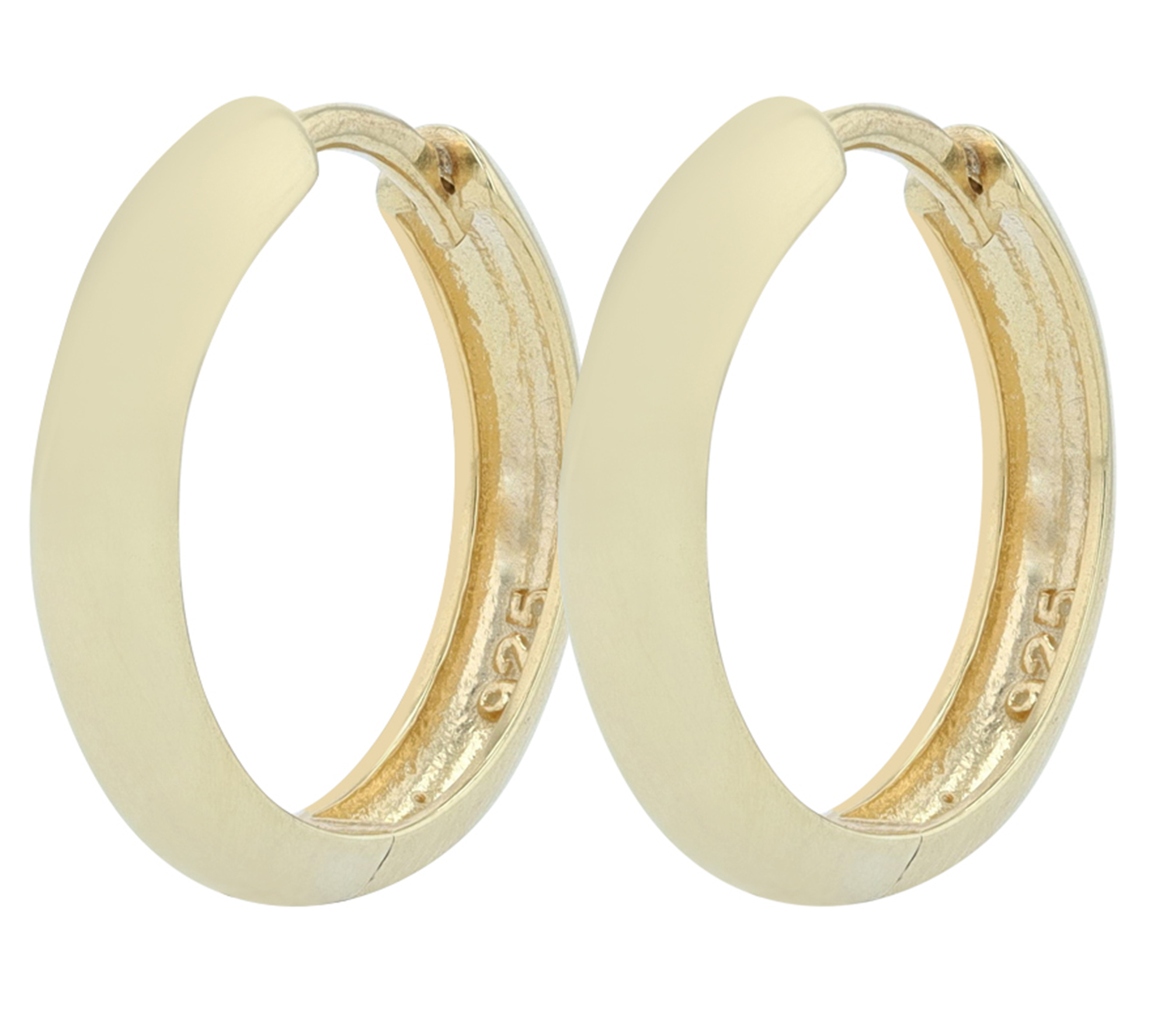 "Roya" 925/- Echt Silber Creolen/ Hoop, vergoldet