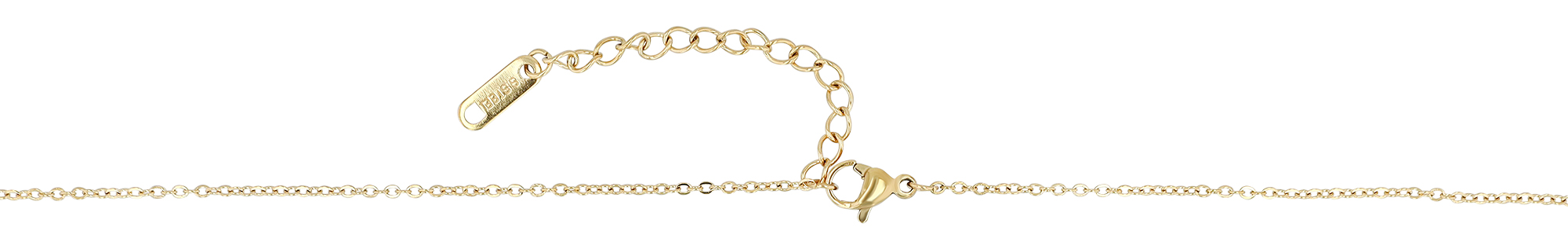 "Shauna" Edelstahlkette mit Swarovski Herz, 40 + 5 cm, goldfarben/ rot
