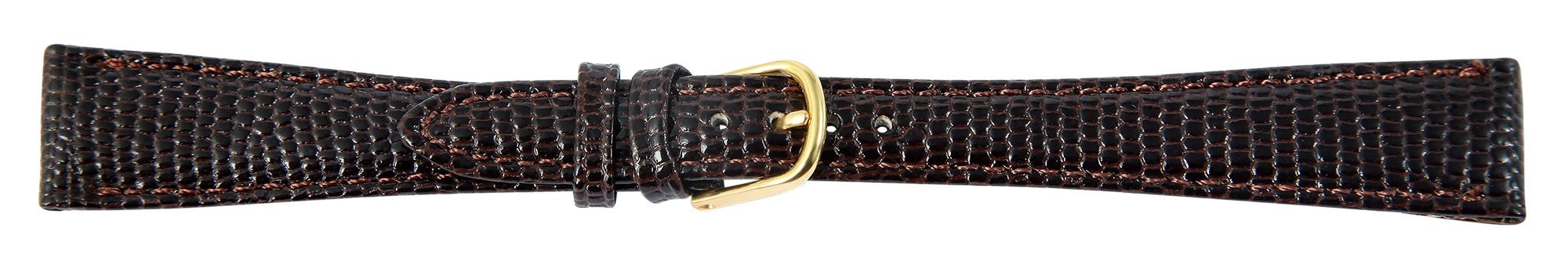 Echt Lederarmband in braun, 16 mm