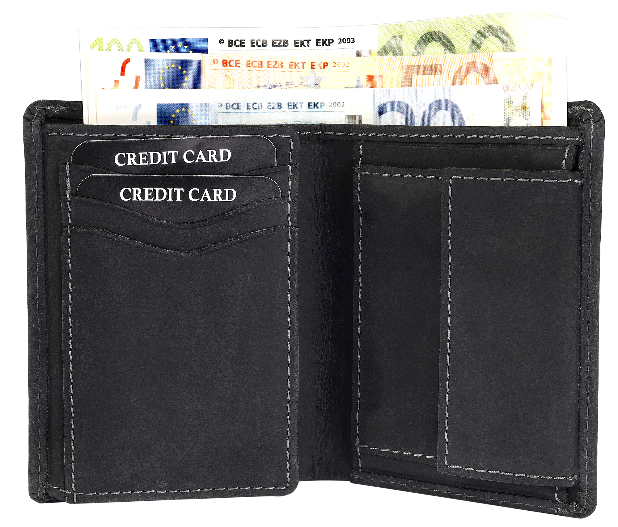 Leonardo Verrelli, Herren Echtleder Geldbörse, Hochformat, vintage, RFID