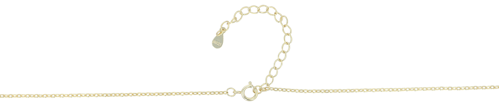 "Lamina" 925/- Echt Silber Kette mit Anhänger 43+5 cm, vergoldet
