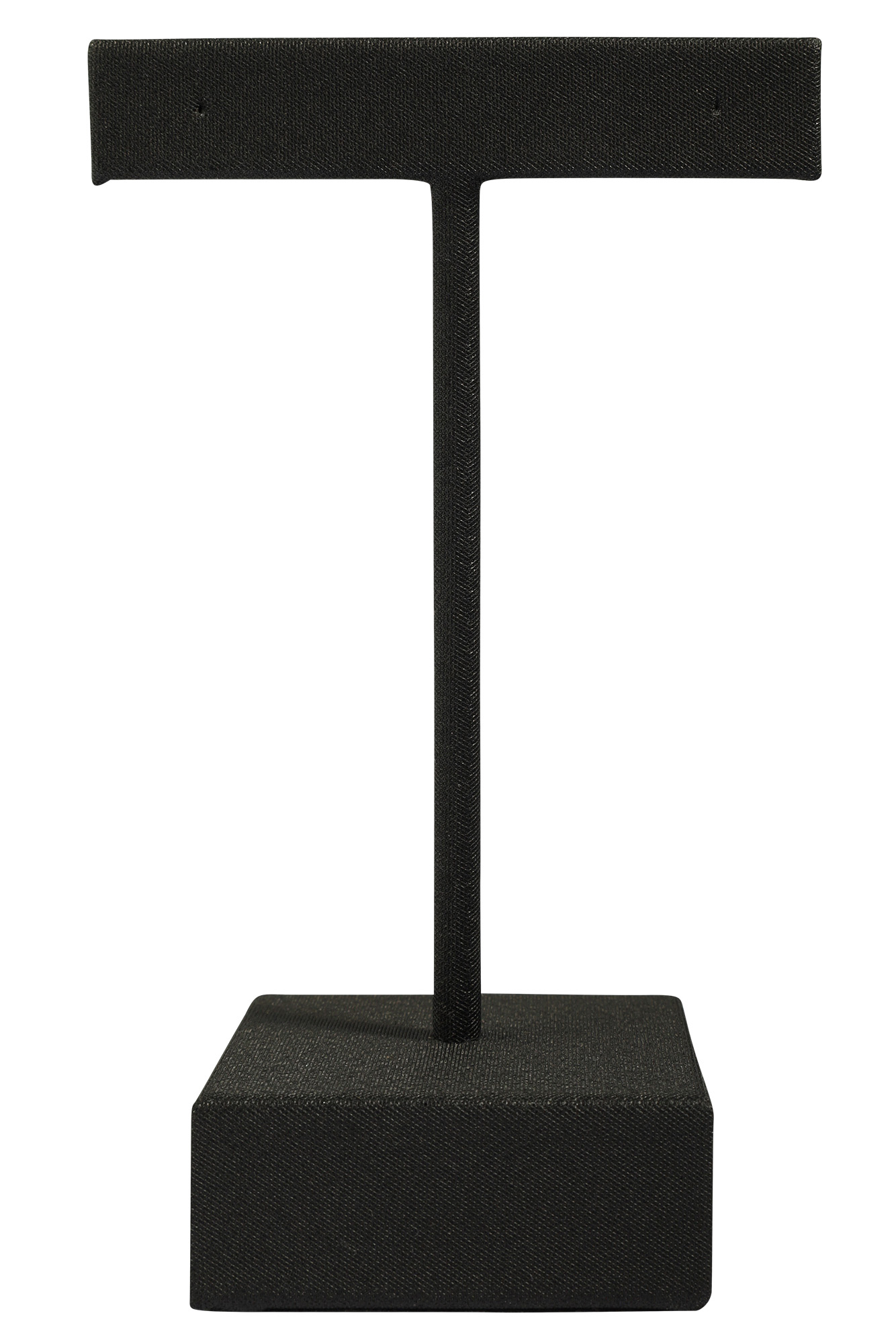 Aufsteller für Ohrringe/ Ohrhänger/ Creolen (Dekoserie Soft), PU-bezogen, 10,5 cm, schwarz