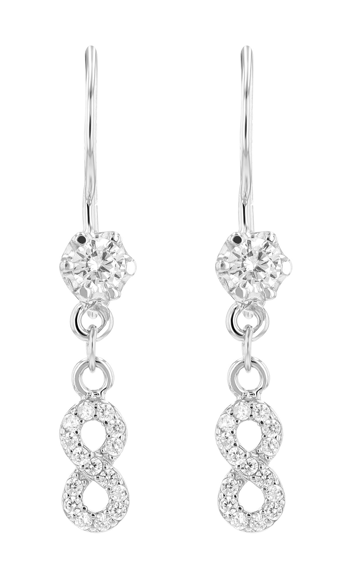 "Therese" - Infinity Ohrhänger aus 925/- Echt Silber und Besatz