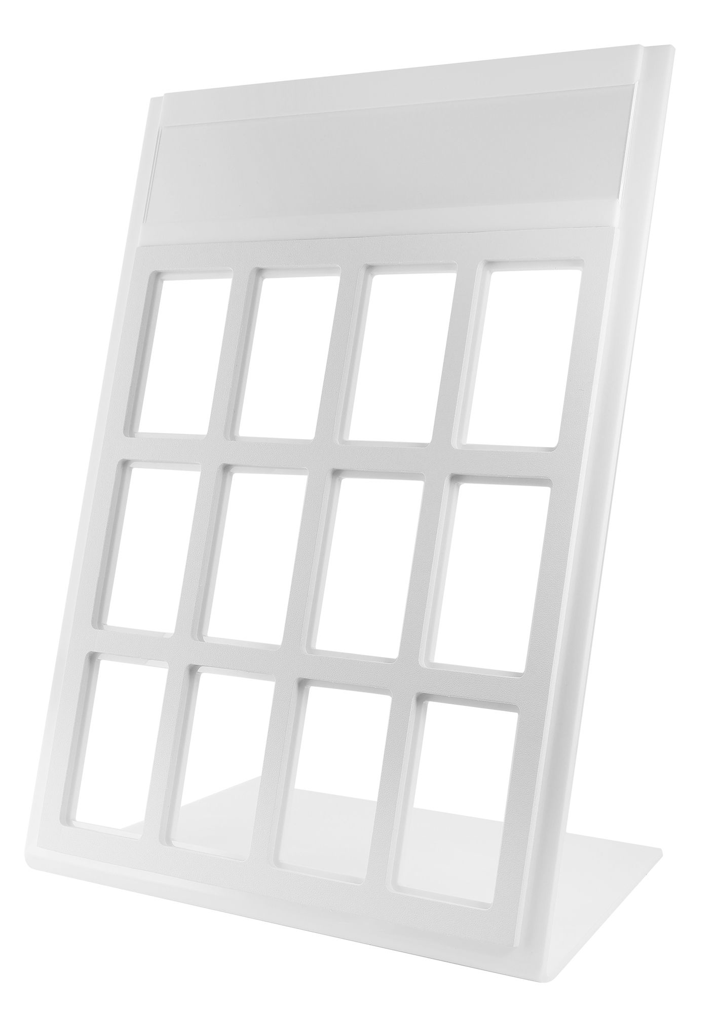 Schmuckdisplay aus Kunststoff in weiß 30.5 x 24,8 x 12 cm (für Schmuckkarten 7600034)