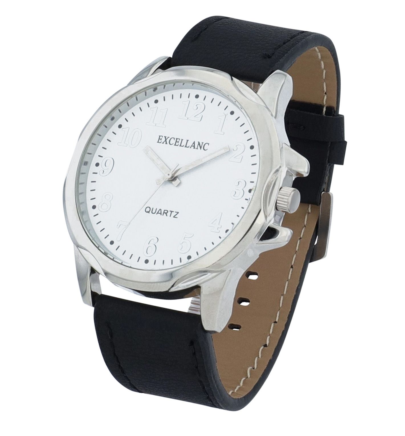 Excellanc Herrenuhr mit Lederimitationsarmband, verschiedene Farben