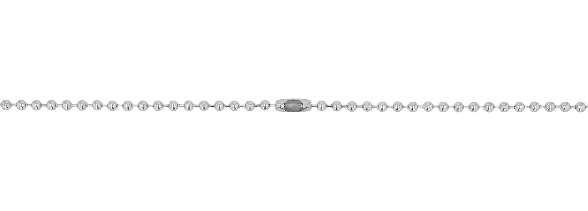 Akzent Kugelkette mit Kreuzanhänger, Edelstahl, 61 cm, silberfarben