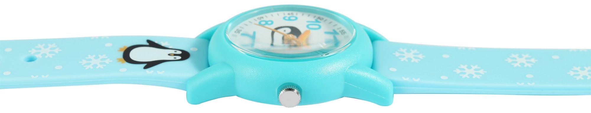 Q&Q Kinderuhr mit Silikonarmband, "Pinguin", 10 Bar