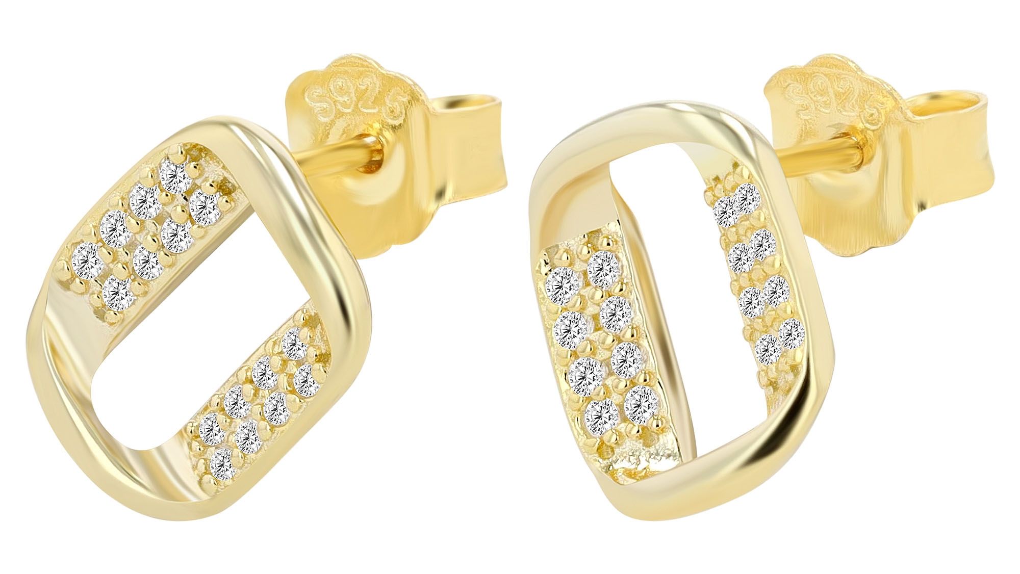 "Havin" - Ohrstecker aus 925/- Echt Silber, Gold