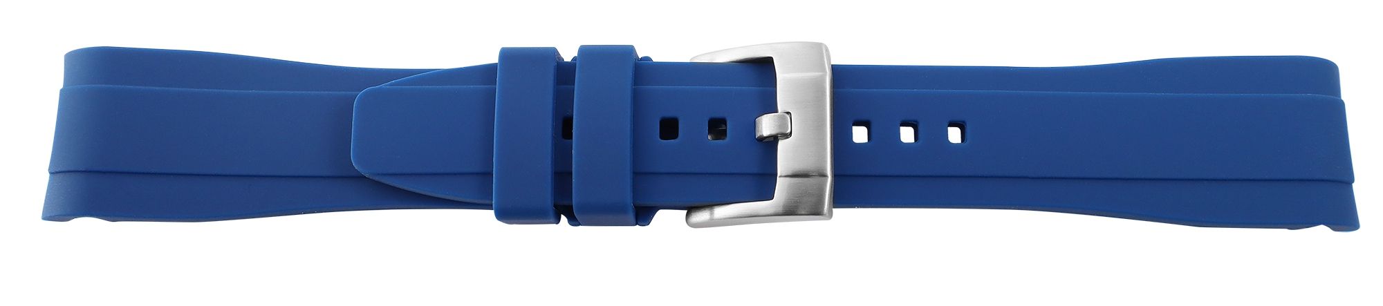 Silikon Uhrenarmband, Dornschließe, blau, 22 mm