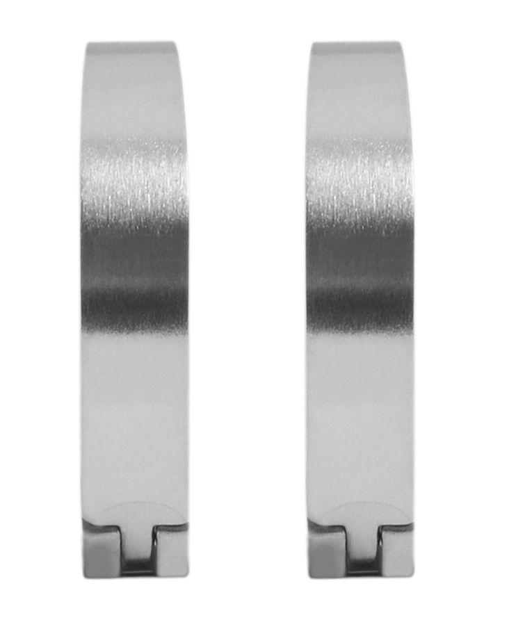 "Inu", Edelstahl Creolen, Ø 9mm/ 3mm, silberfarben