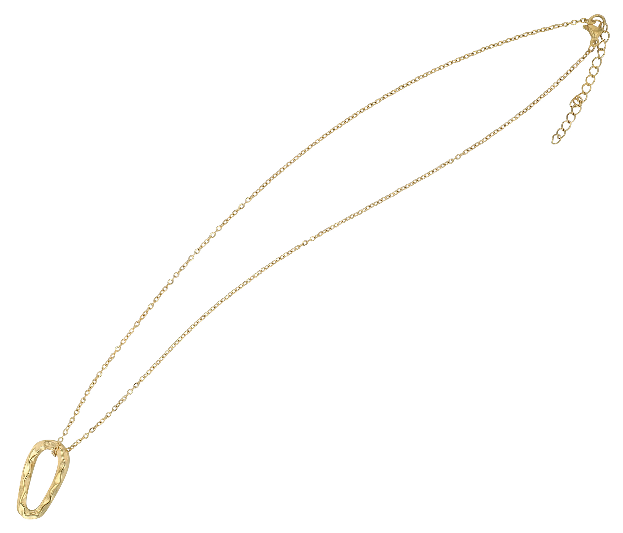 "Leila" Edelstahl Schmuckset mit Ohrsteckern und Anhänger, goldfarben