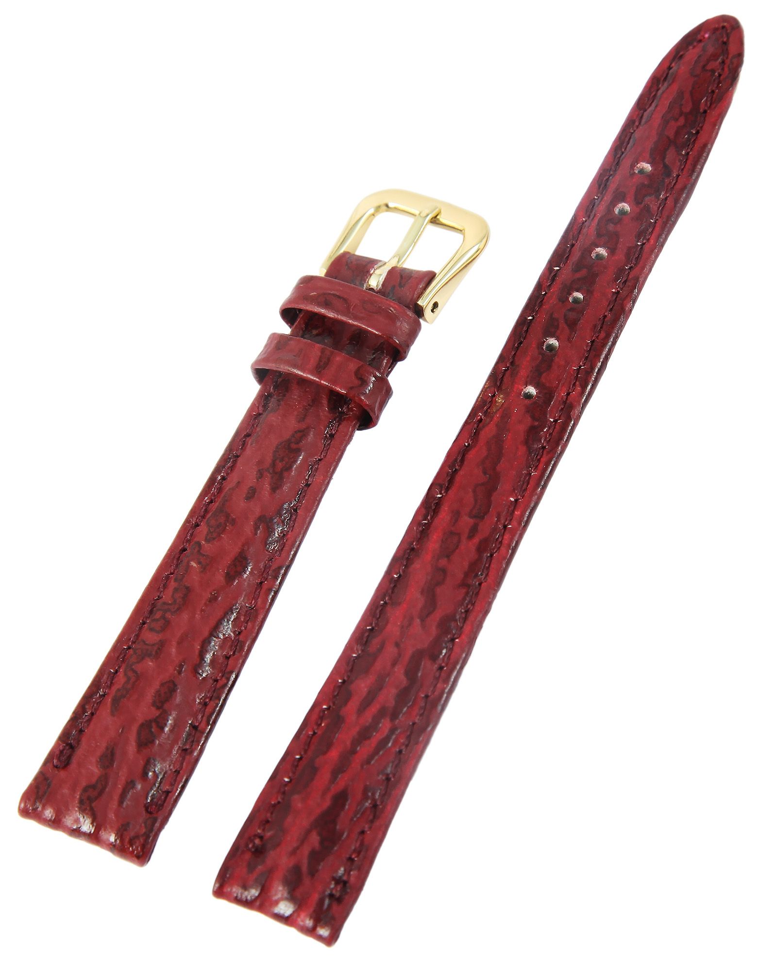 Echtleder Ersatzarmband in rot, 10 mm