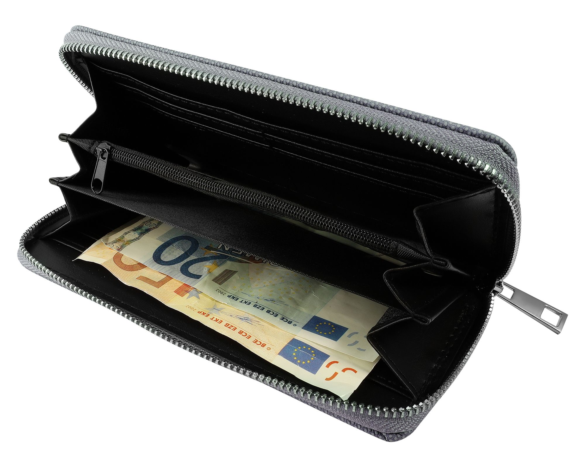 Damengeldbörse aus Lederimitat, blau