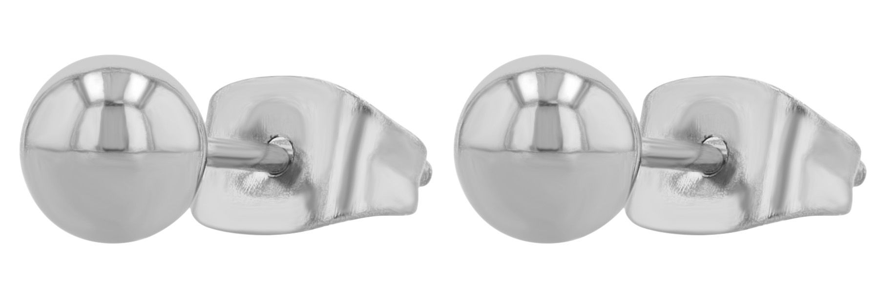 Akzent Ohrstecker "Pip", Edelstahl, Ø 5 mm, silberfarben