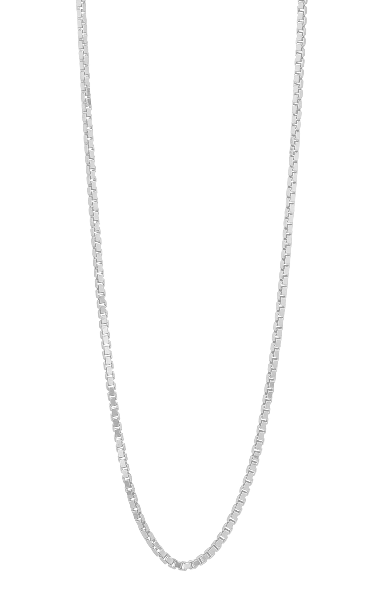 "Vane" 925/- Echt Silber rhodiniert, Veneziakette, 40 cm / 1 mm