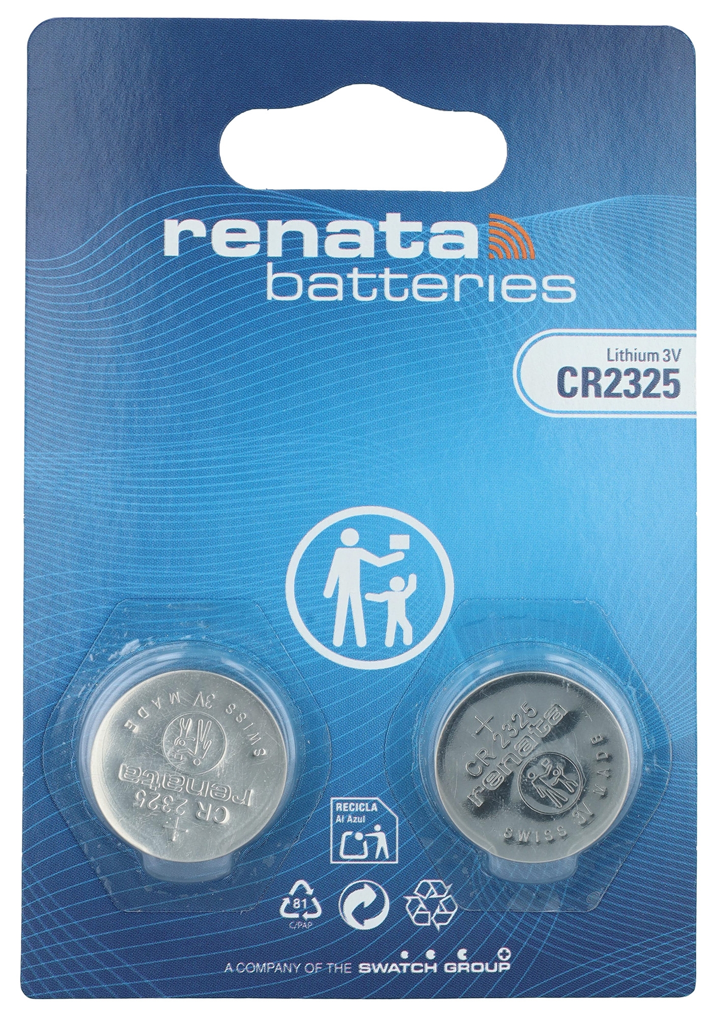 Renata Lithium 3V Knopfzellen (2er Blister), CR2325