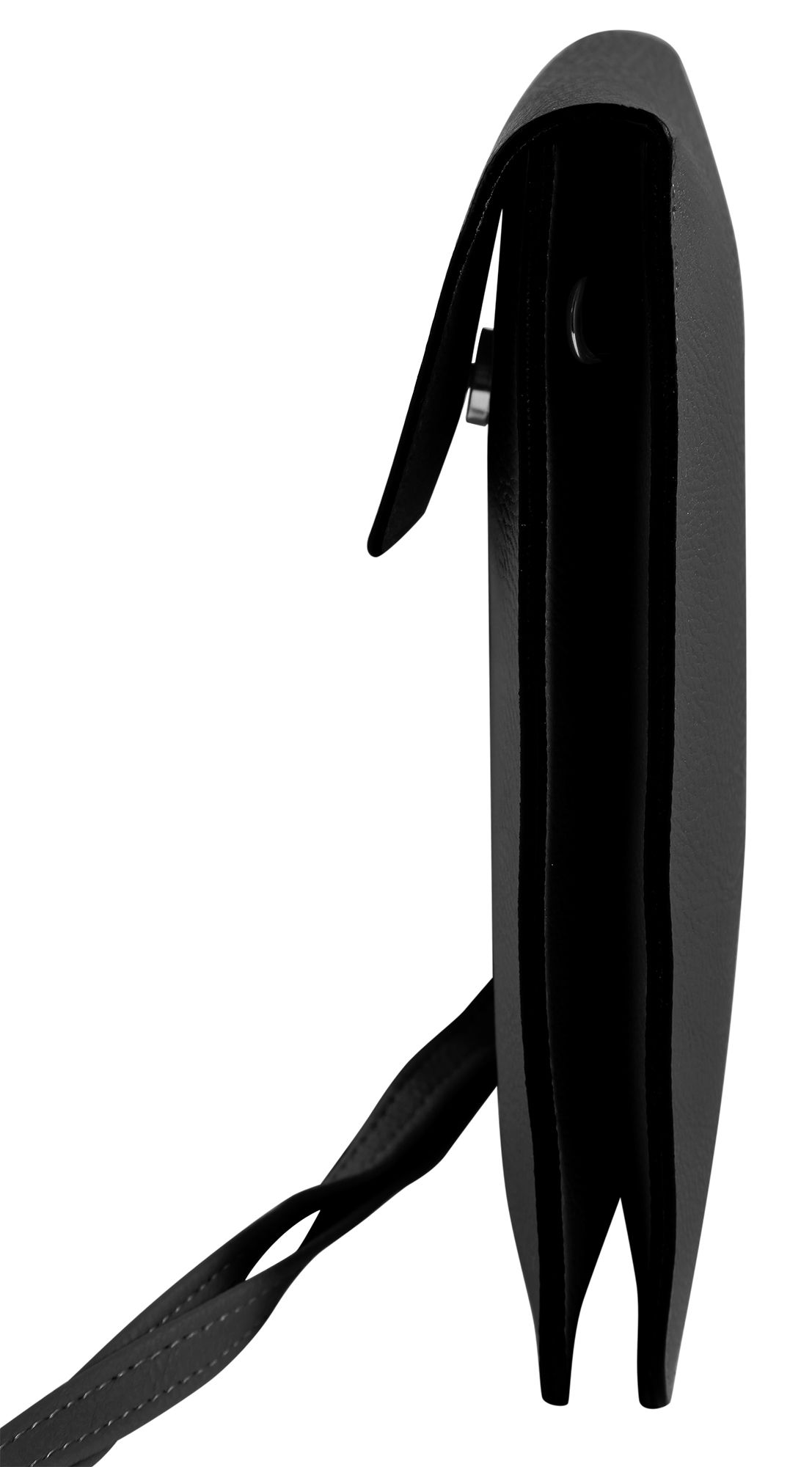Handyumhängetasche Lederimitation, geeignet für iPhone 12, schwarz