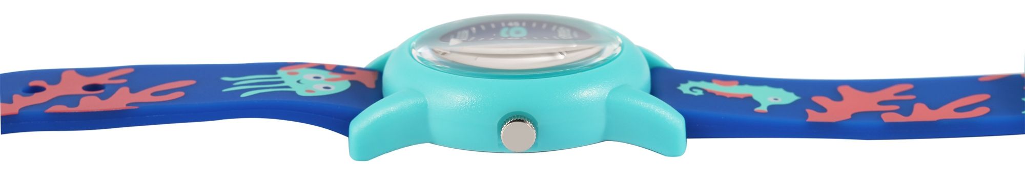 Q&Q Kinderuhr "Unterwasserwelt", Band aus Resin, 10 ATM