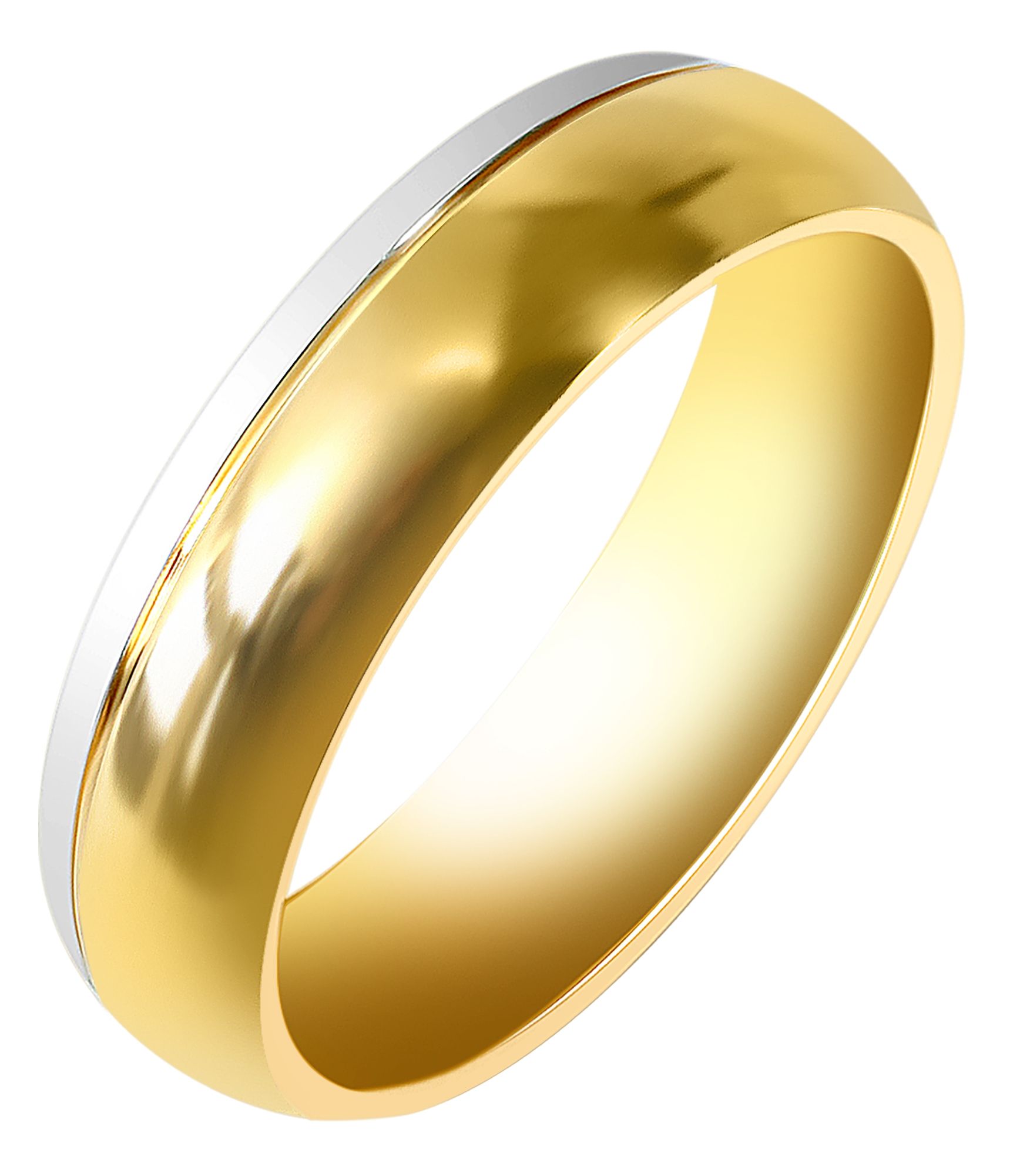 "WirZwei" Akzent Herren-Partnerring Gr 58, Edelstahl, bicolor