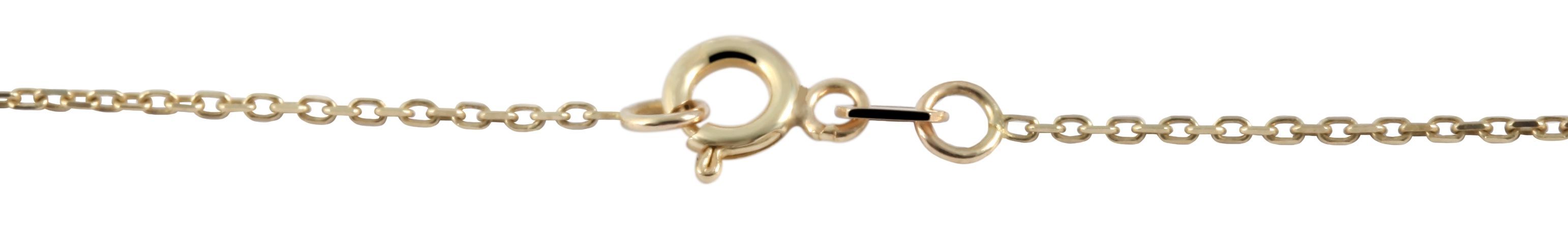 333/- Gold "Amelia" Kette mit Anhänger, Herz, Flügel, Zirkoniabesatz, 8 Karat, Gelbgold