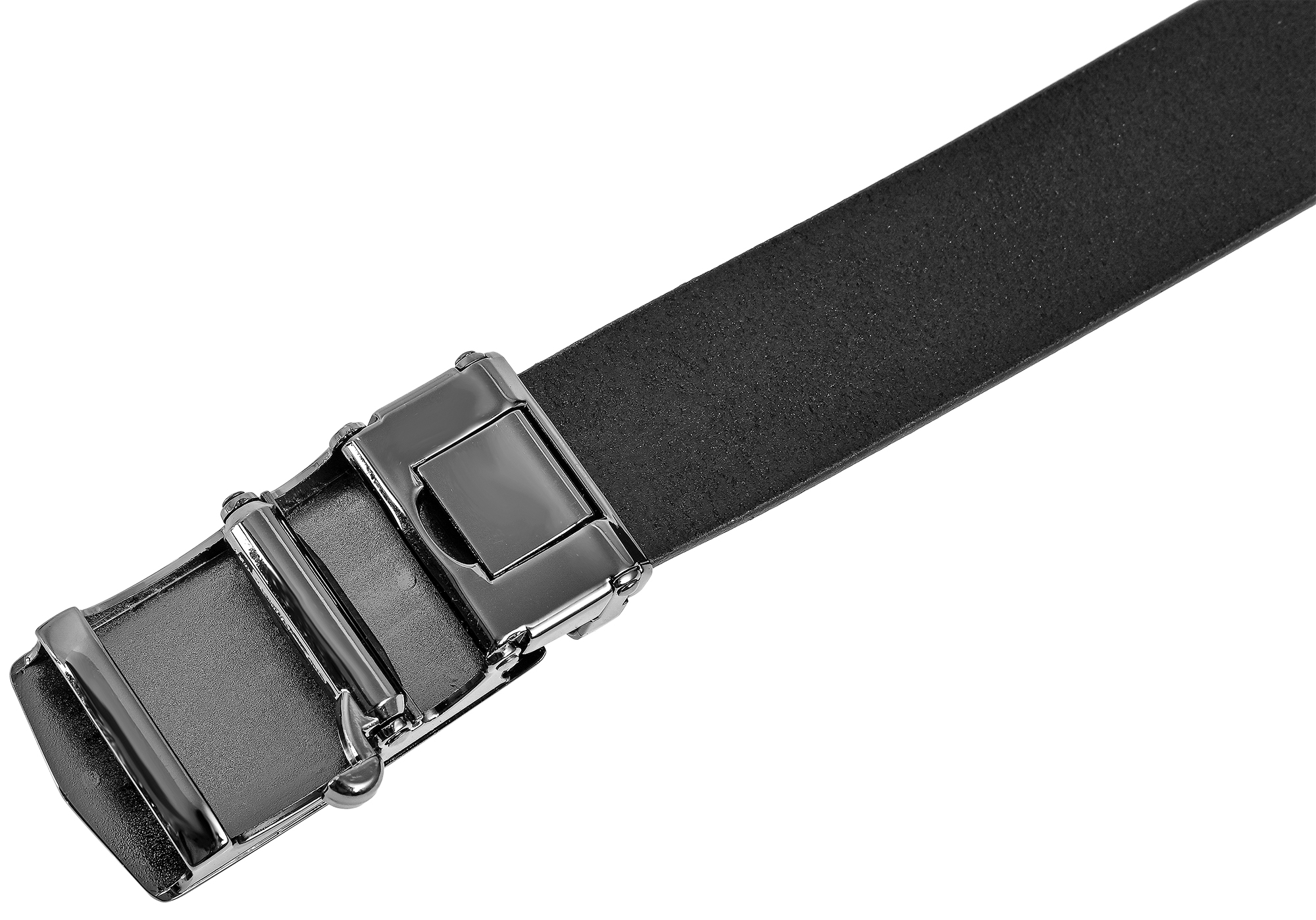 Leonardo Verrelli Echtleder Automatik-Gürtel, max. 120 cm/ 35 mm, schwarz - kürzbar