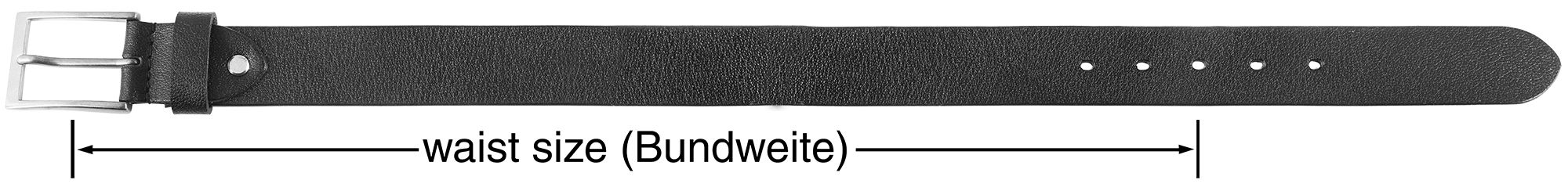Leonardo Verrelli Echtleder Gürtel, schwarz, kürzbar, Länge 125 cm