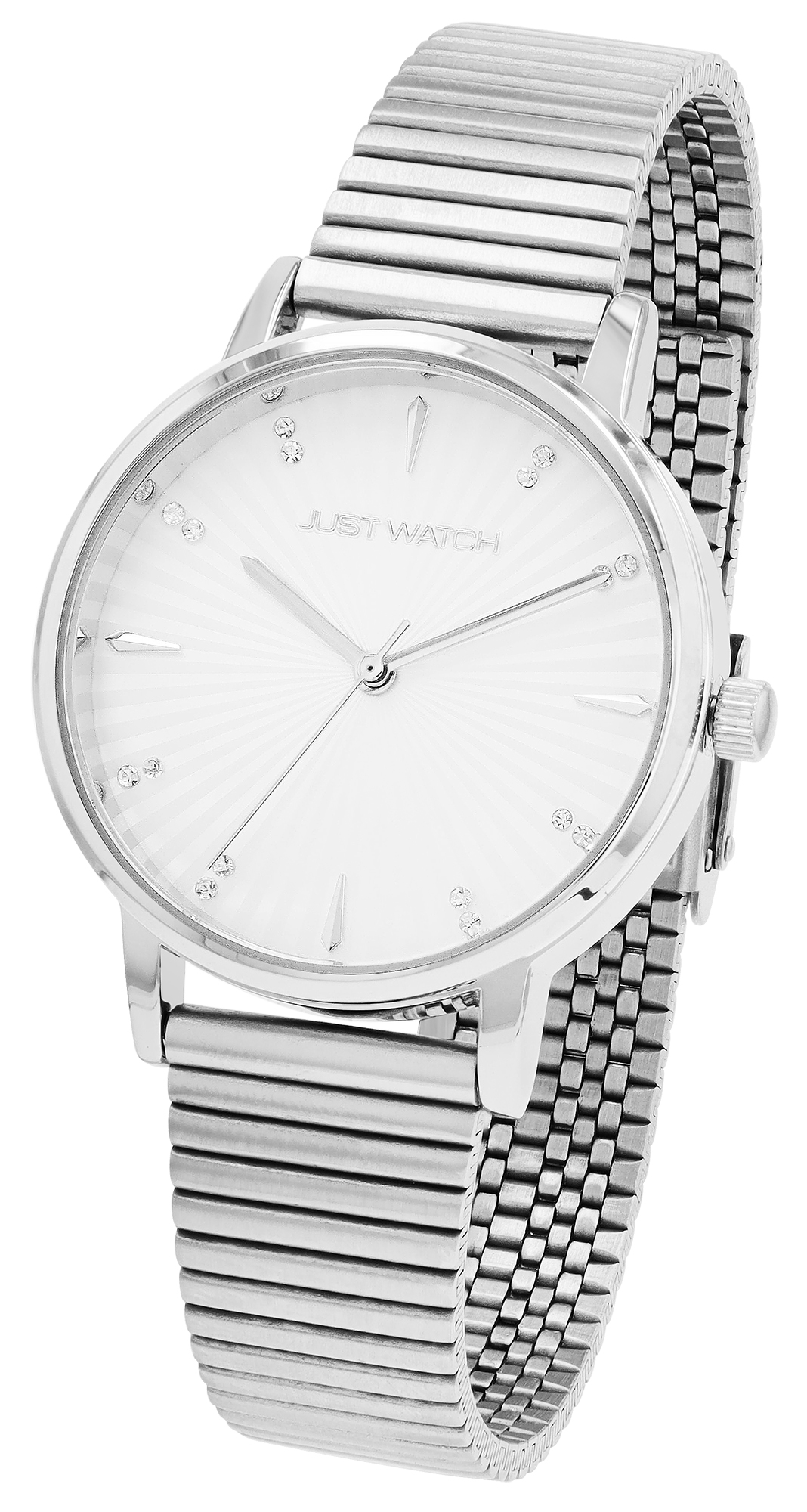 Just Watch Damenuhr mit Edelstahlarmband, silberfarben