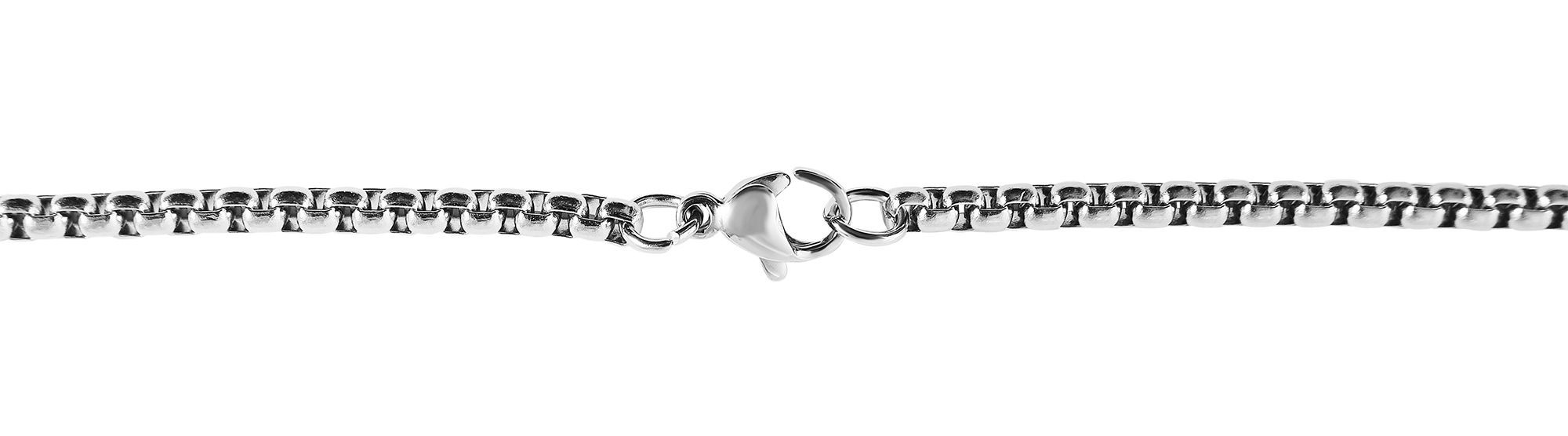 "Torge" Edelstahl Kette mit Anhänger - Kreuz, 50 cm, silberfarben/ bicolor