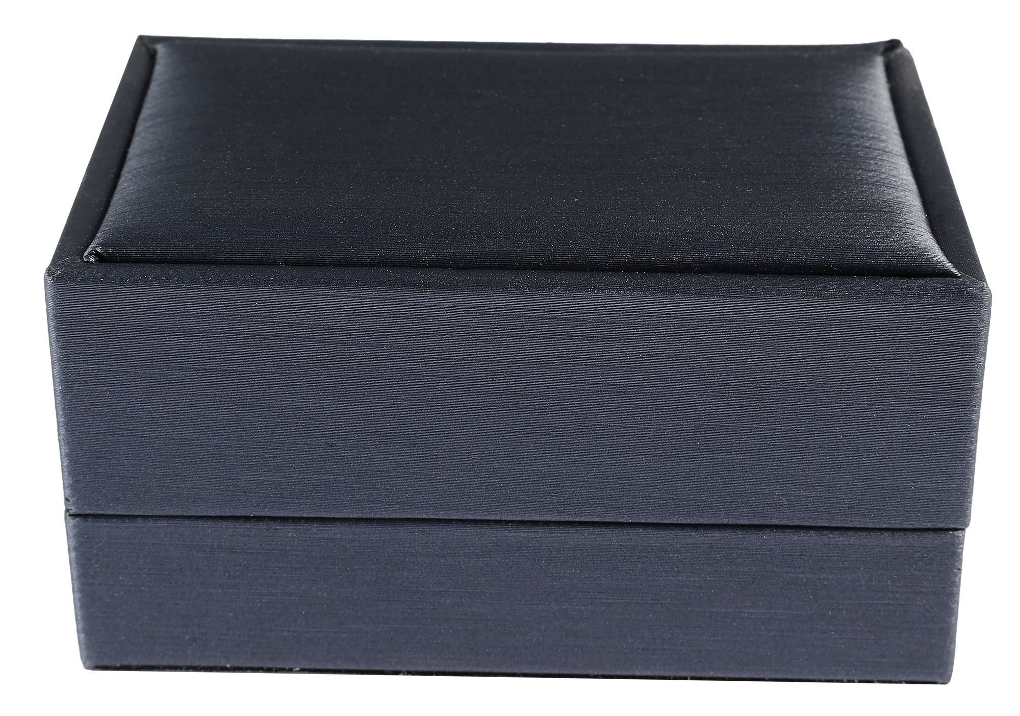 Edle Schmuck-Klappboxen (Eheringe), Metallic-Blau & Samt schwarz – VE: 10 Stück
