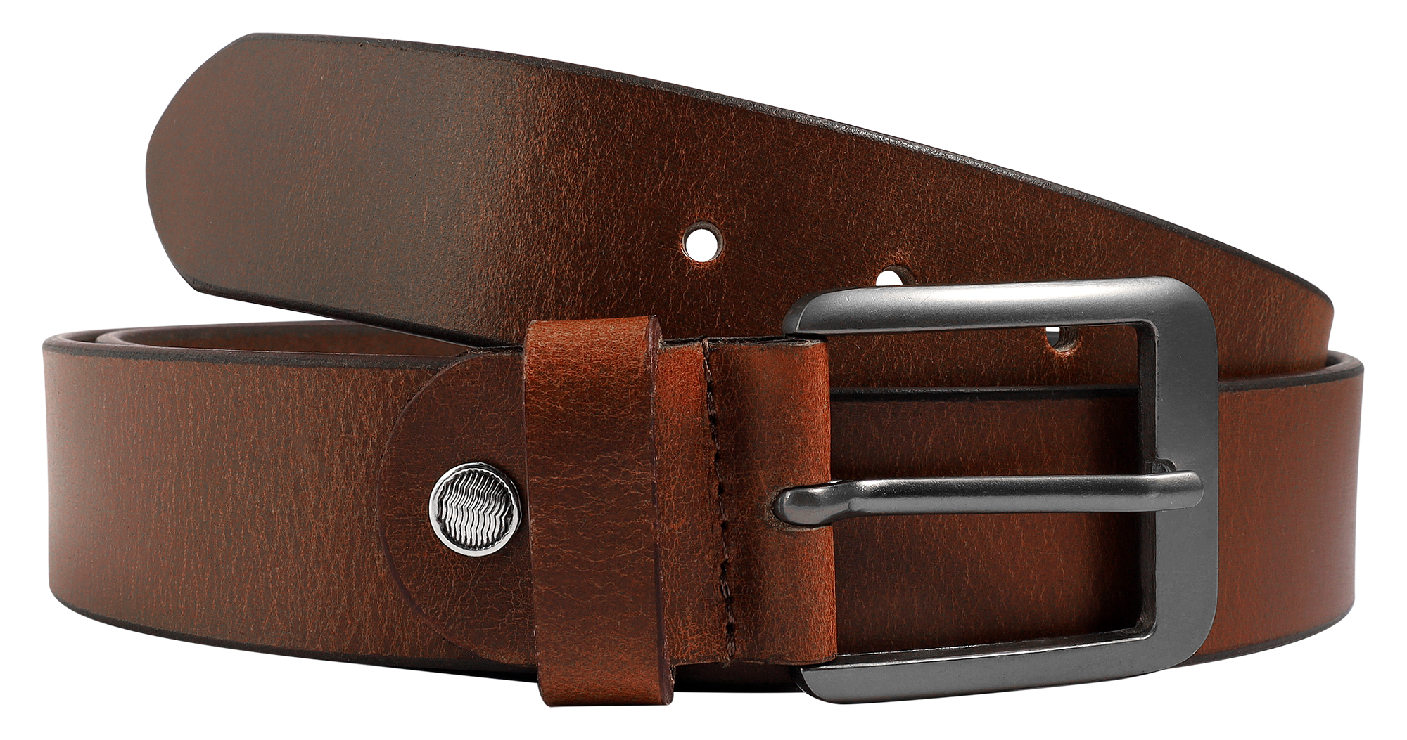Leonardo Verrelli Echt Leder Gürtel, kürzbar, braun, 90 cm