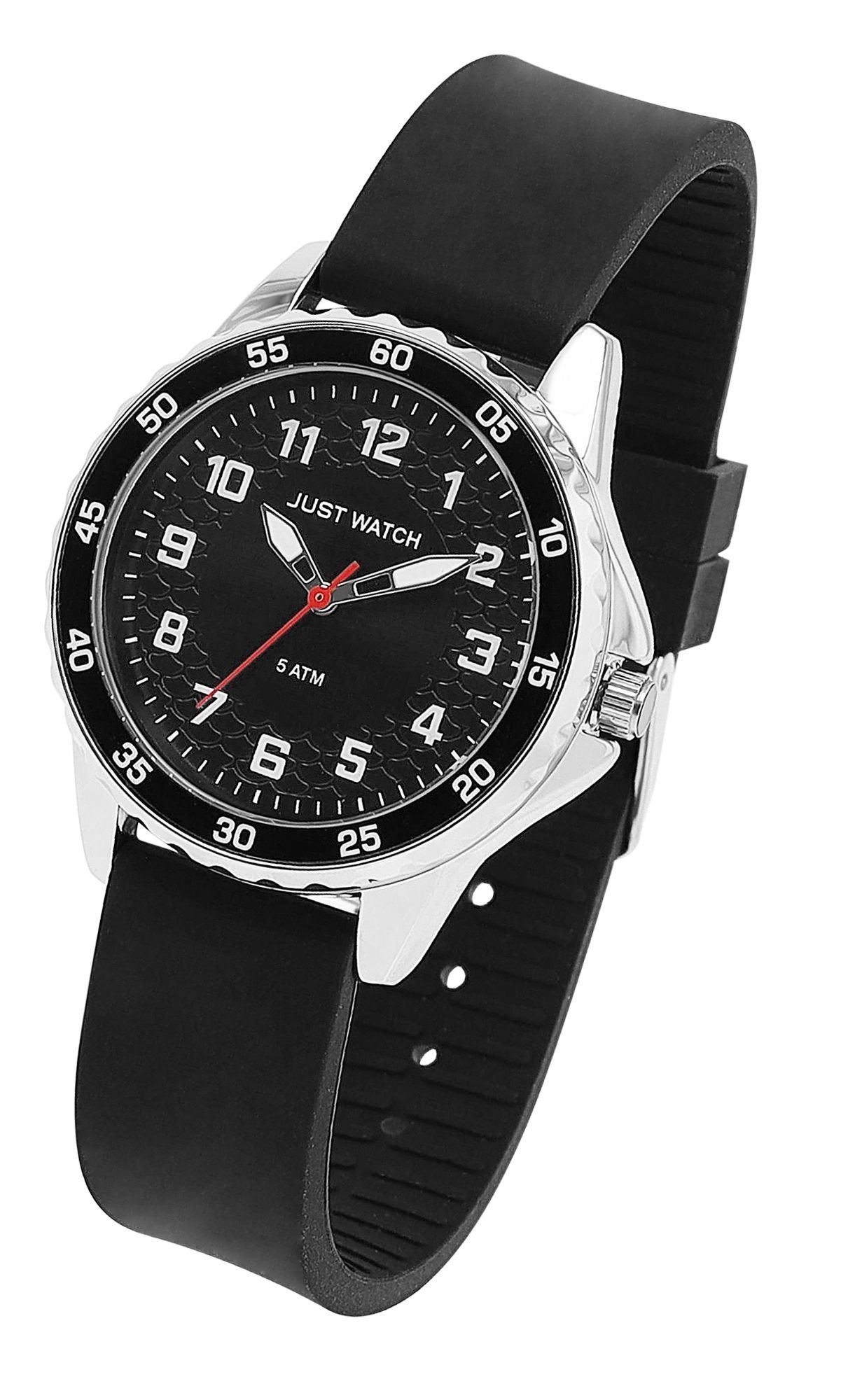 Just Watch Kinderuhr "Livia" mit Silikonarmband, 5 ATM, schwarz