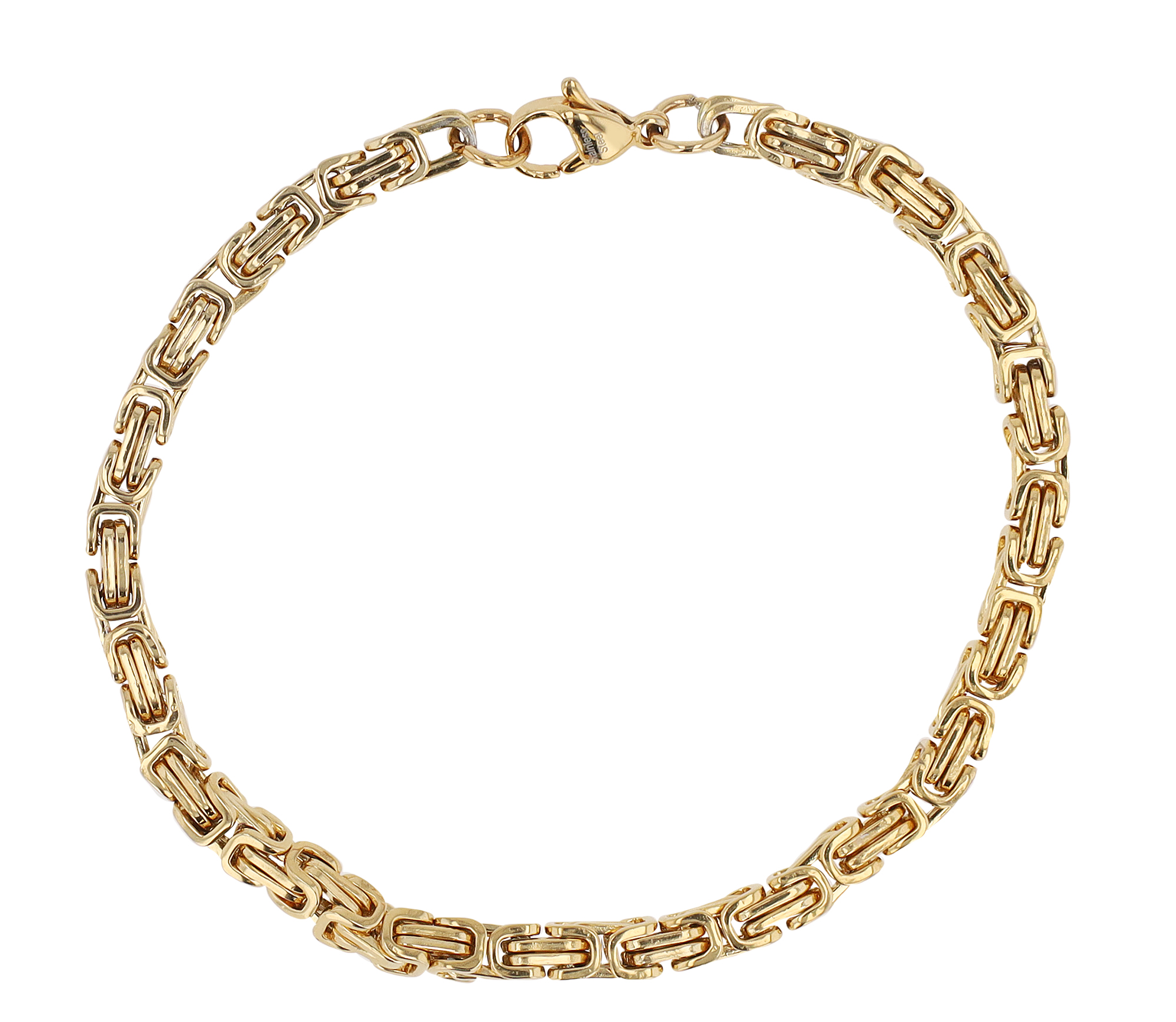 "Calista" Königskette Armband, Edelstahl, 20 cm/ 4 mm, goldfarben