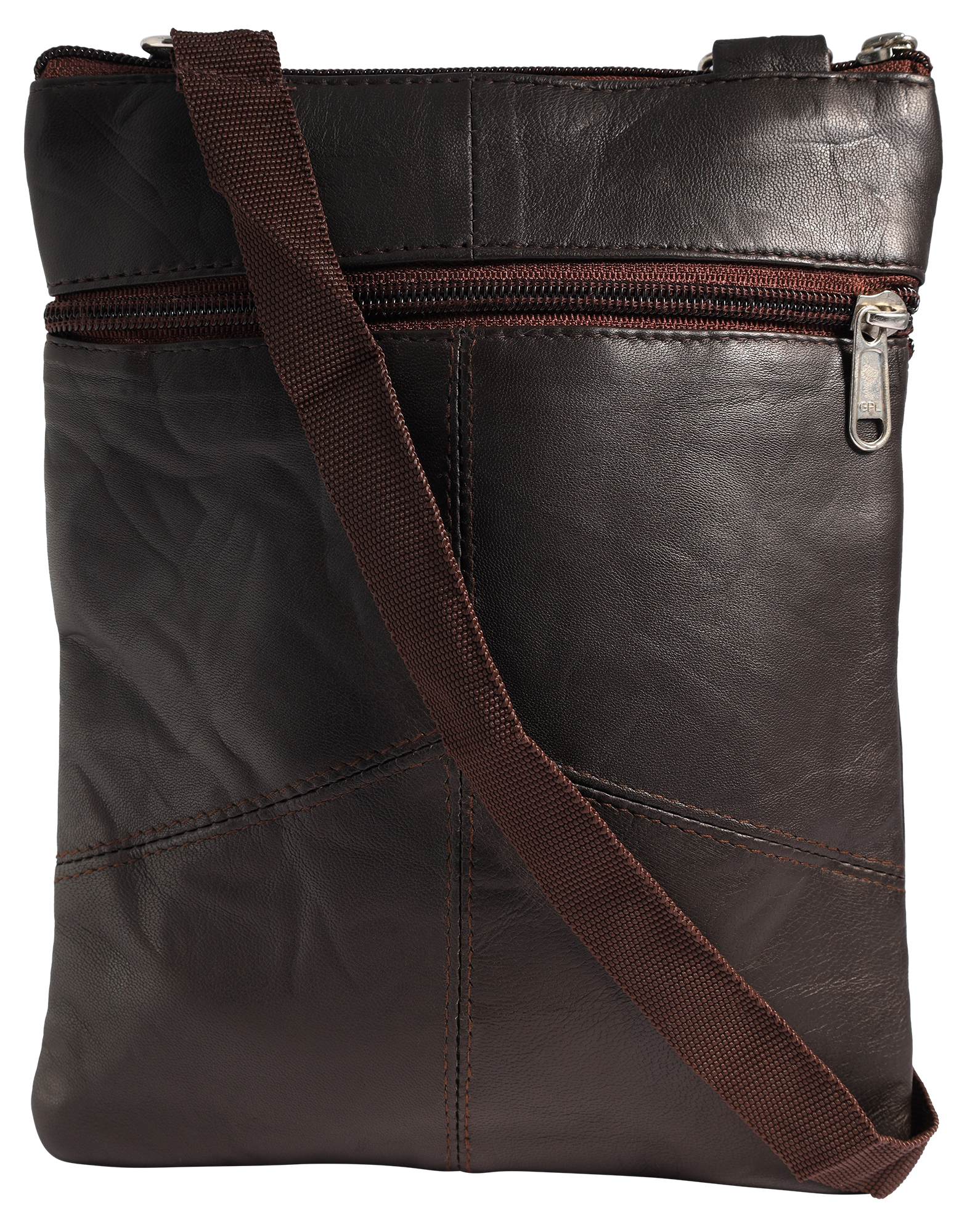 Steinmeister, Echtleder Umhängetaschen/ Crossbody-Tasche, 4 Stück/ Pack, braun