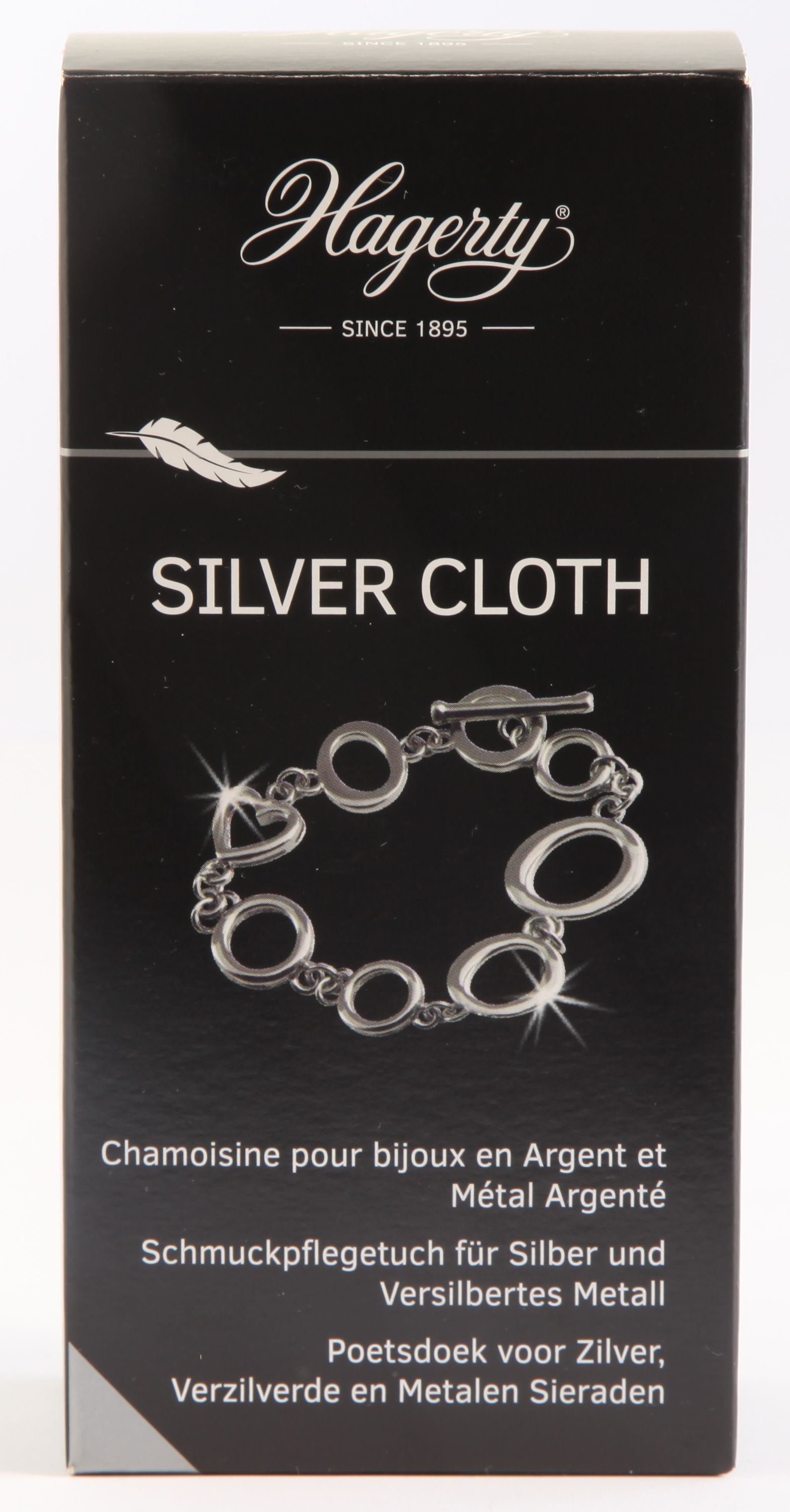 Hagerty Silver Cloth Schmuckpflegetuch für Silber- und versilberten Schmuck, 36 x 30 cm, 100 % Baumwolle