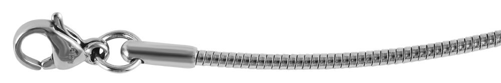 Akzent Edelstahl Collierkette, silberfarbig, 45 cm