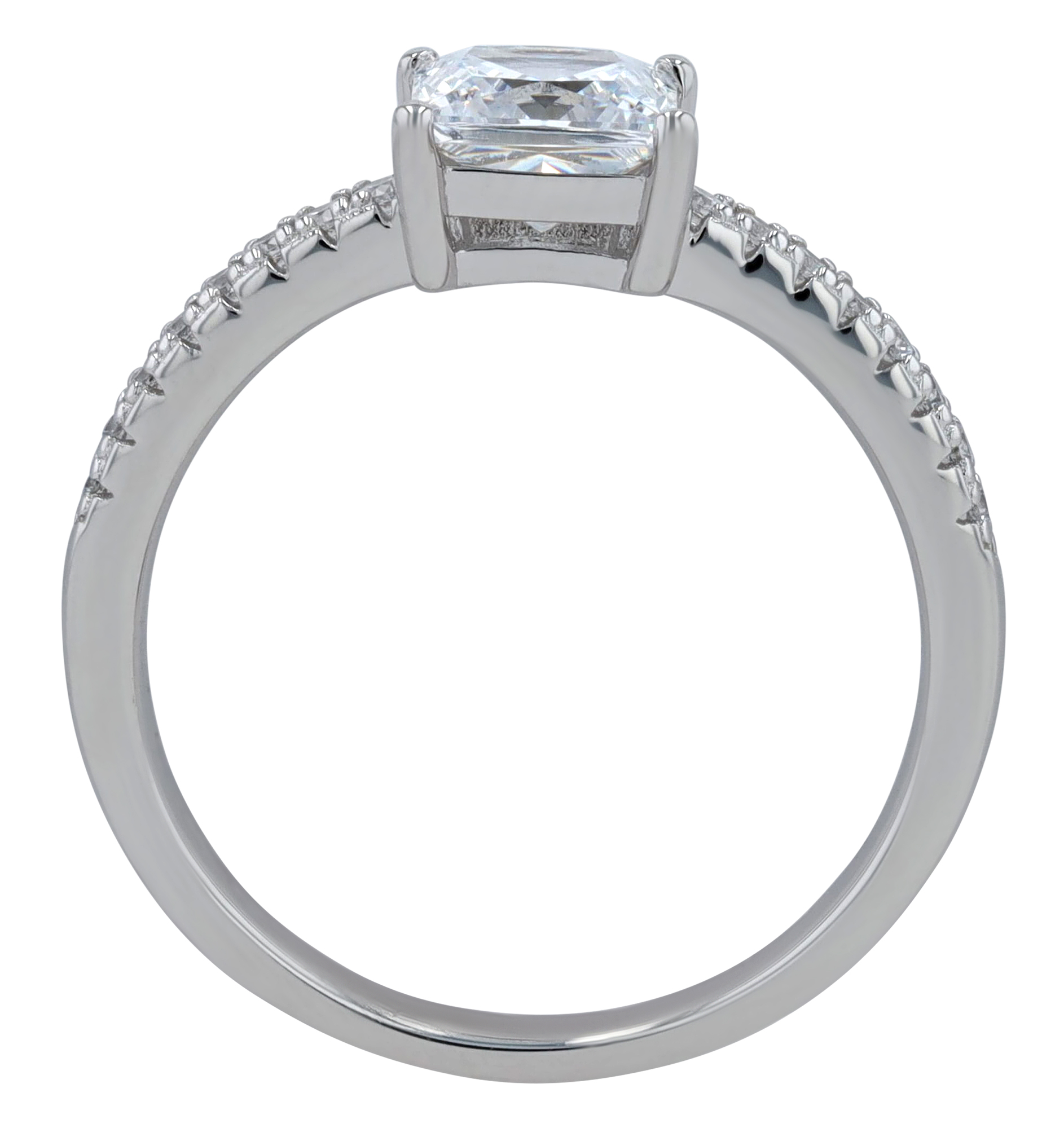 Sif Jakobs Jewellery 925/- Echt Silber Ring "Ellera Quadratto", Gr 56, Zirkonia (weiß), rhodiniert