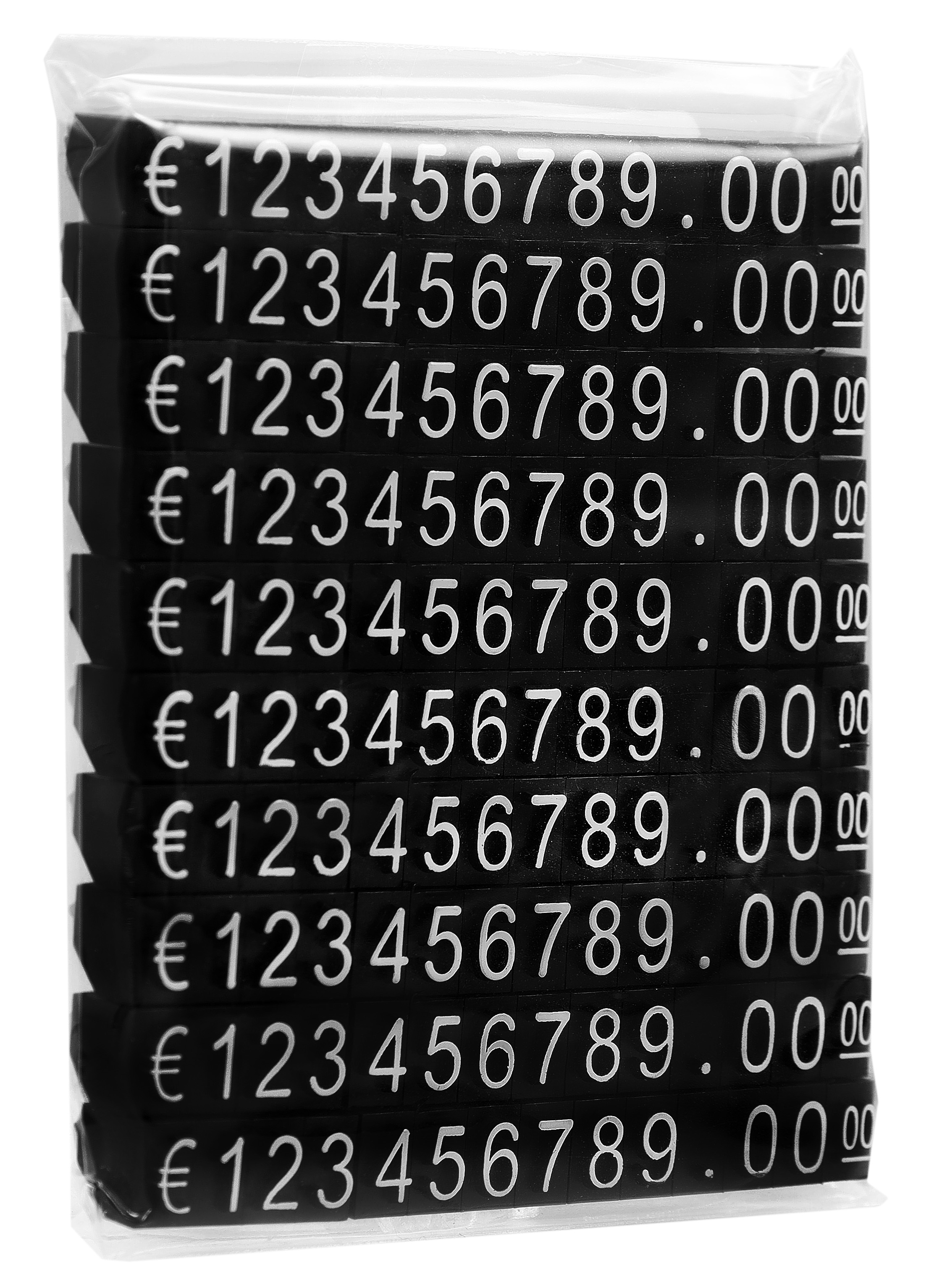 Preiswürfel (Preisschilder) zum Zusammenstecken, 10er Set, schwarz