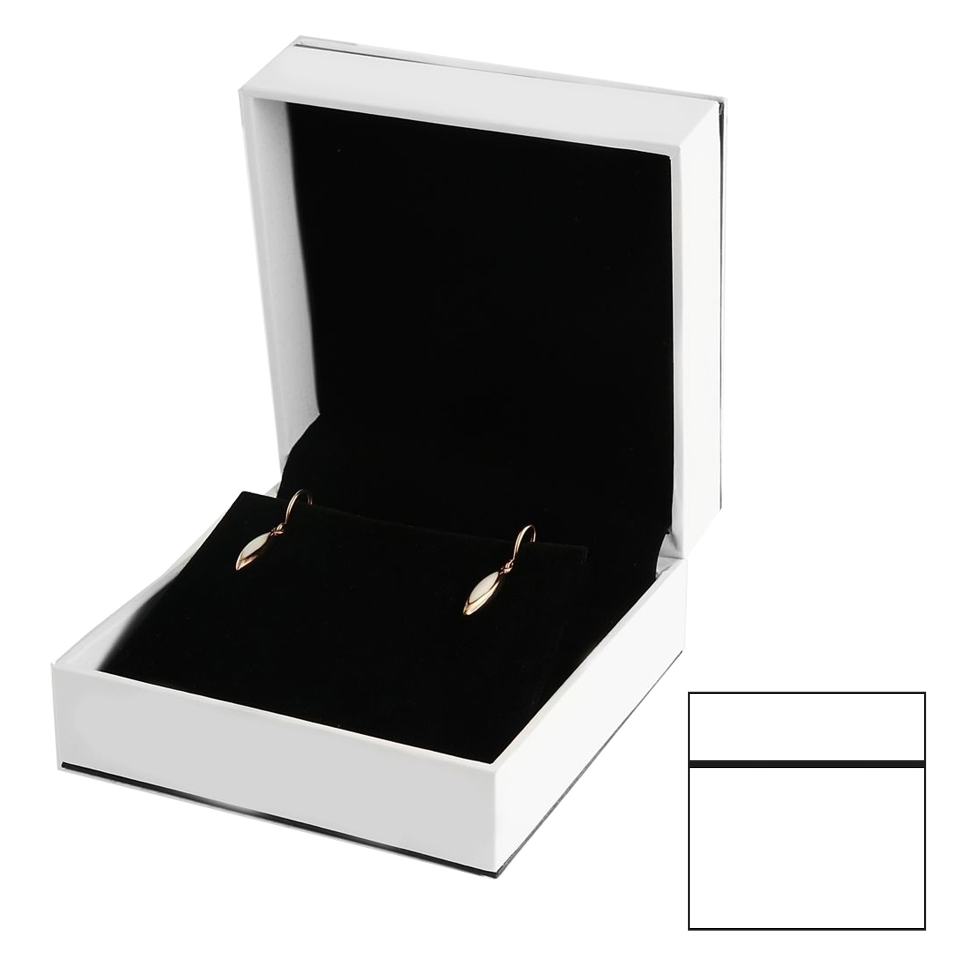 Just Schmuckverpackung Ohrringe, Maße: 9 x 6 x 4 cm, schwarz/ weiß