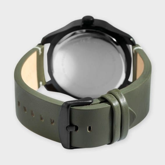 Raptor Herrenuhr "Charley" mit Echtlederarmband, Datumsanzeige, grün