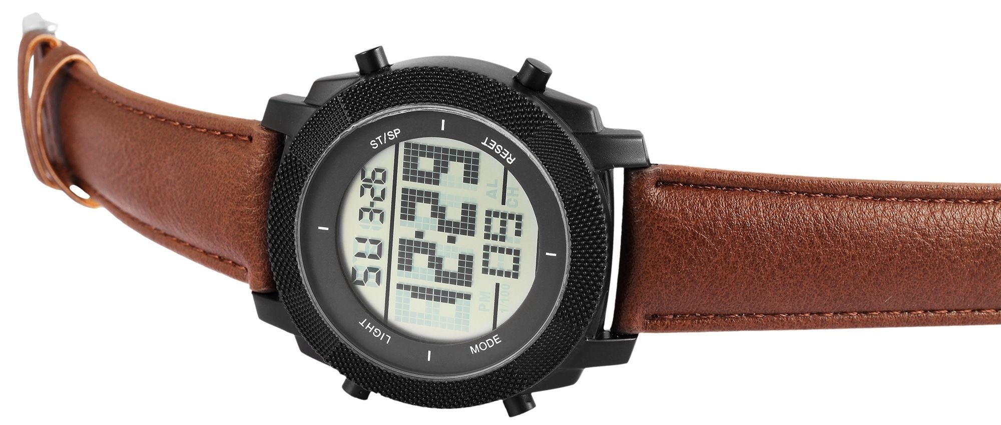 Excellanc Herren- Digitaluhr mt Band aus Lederimitat